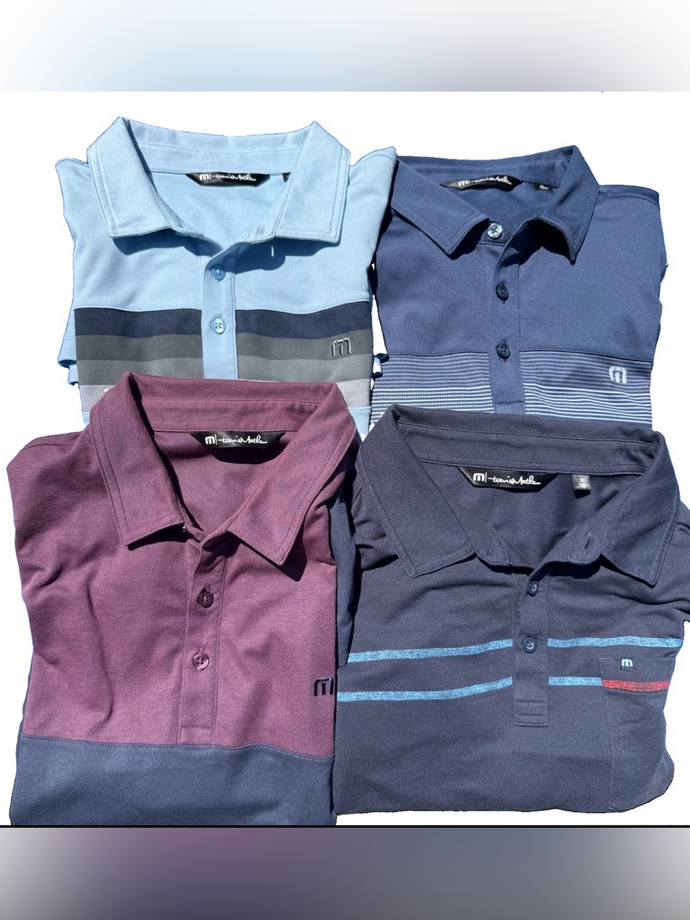 Travis Mathew Lot of 4 Golf Polo Shirts Mens XL Short Sleeve Activewear Casual